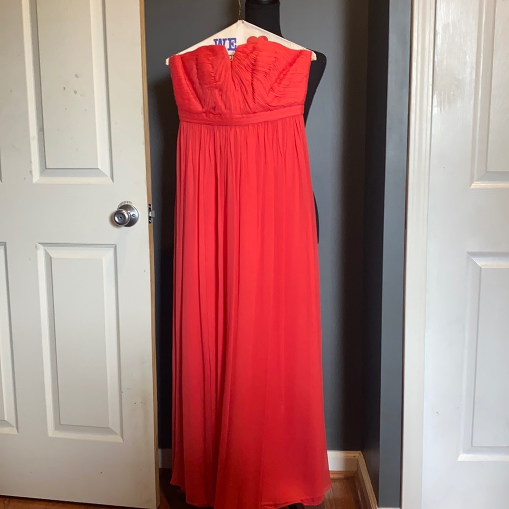 J. Crew Coral Bridesmaid Dress
